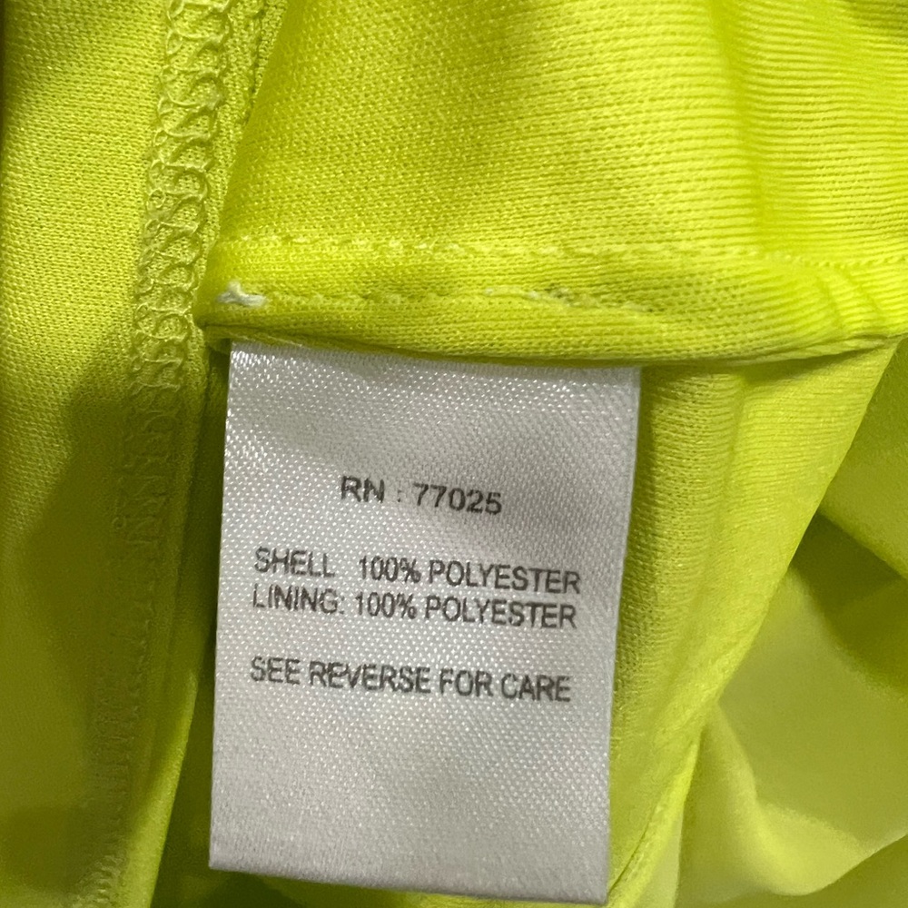 Kyle by Kyle Richards Neon Yellow Batwing Blouse Women’s Size Large - Picture 5 of 7